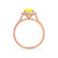 VIOLETTE - Cushion Yellow Sapphire & Diamond 18k Rose Gold Petite Halo Ring Engagement Ring Lily Arkwright