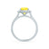VIOLETTE - Cushion Yellow Sapphire & Diamond 950 Platinum Petite Halo Ring Engagement Ring Lily Arkwright