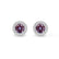 VOGUE - Round Alexandrite & Diamond 950 Platinum Halo Earrings Earrings Lily Arkwright