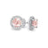 VOGUE - Round Champagne Sapphire & Diamond 950 Platinum Halo Earrings Earrings Lily Arkwright