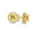 VOGUE - Round Yellow Sapphire & Diamond 18k Yellow Gold Halo Earrings Earrings Lily Arkwright