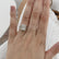 ESME - Radiant Moissanite & Diamond 18k White Gold Halo Rings