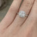 VIOLETTE - Cushion Moissanite & Diamond 18k Rose Gold Petite Halo Ring