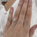 HONOR - Round Moissanite 18k Yellow Gold Shoulder Set Ring