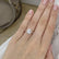 VIOLA - Oval Moissanite & Diamond 18k Rose Gold Shoulder Set Ring
