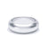 Satin Polish Plain Wedding Band D Shape Profile Platinum Wedding Bands Lily Arkwright