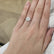 BLUSH - Round Moissanite & Diamond 950 Platinum Petite Halo Ring