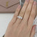LEANORA - Round Moissanite 18k White Gold Trilogy