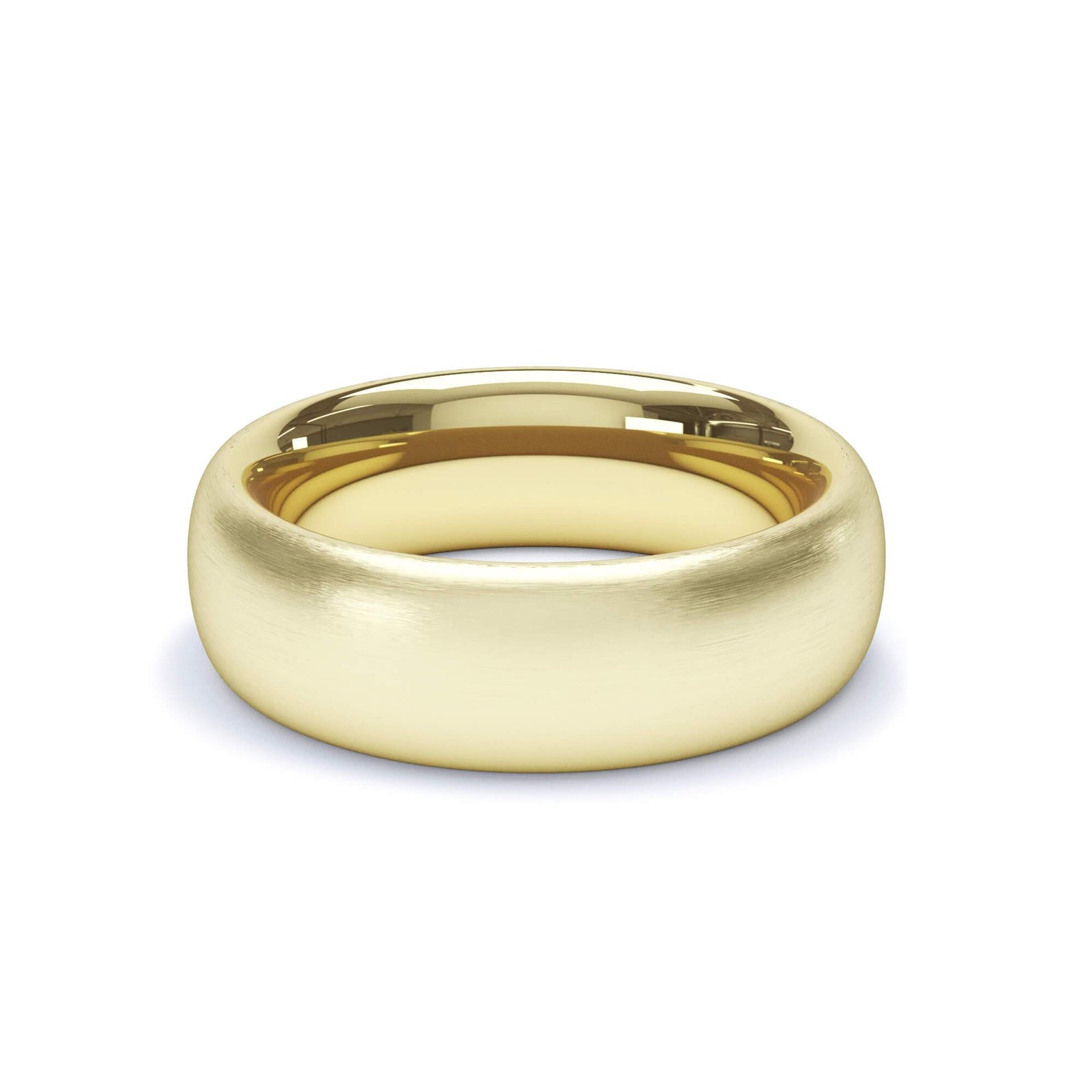 Regular Court Satin Polish Wedding Ring 18k Yellow Gold – Lily