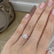 LOTTIE - Round Moissanite 18K White Gold 4 Prong Tulip Solitaire Ring
