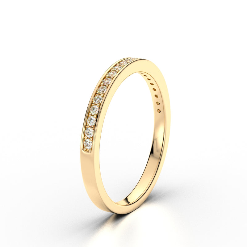 HARPER - Diamond Channel Set 18k Yellow Gold Eternity Band Eternity Lily Arkwright