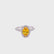 ROSA - Yellow Sapphire & Diamond 18K White Gold Halo