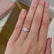 LOVETTA - Round Moissanite & Diamond Baguette 18k White Gold Trilogy