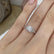 LILIANA - Round Moissanite & Diamond 950 Platinum Shoulder Set Ring