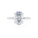 ALLURE - Oval Moissanite & Diamond 18k White Gold Scatter Ring Engagement Ring Lily Arkwright