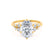 ALYA - Oval Lab Diamond Starburst Cluster Shoulder Set Engagement Ring 18k Yellow Gold Engagement Ring Lily Arkwright