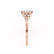ALYA - Round Lab Diamond Starburst Cluster Shoulder Set Engagement Ring 18k Rose Gold Engagement Ring Lily Arkwright