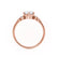 ALYA - Round Lab Diamond Starburst Cluster Shoulder Set Engagement Ring 18k Rose Gold Engagement Ring Lily Arkwright