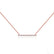 AMAL - Lab Diamond Bar Necklace 18k Rose Gold Pendant Lily Arkwright