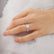 AMELIA - Round Moissanite & Diamond 18k Yellow Gold Halo Ring Engagement Ring Lily Arkwright