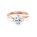 ANNORA - Round Natural Diamond 18k Rose Gold Twist Solitaire Ring Engagement Ring Lily Arkwright