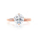 ANNORA - Round Natural Diamond 18k Rose Gold Twist Solitaire Ring Engagement Ring Lily Arkwright