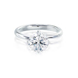 ANNORA - Round Moissanite 950 Platinum Twist Solitaire Ring Engagement Ring Lily Arkwright