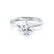 ANNORA - Round Natural Diamond 18k White Gold Twist Solitaire Ring Engagement Ring Lily Arkwright