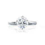 ANNORA - Round Natural Diamond 950 Platinum Twist Solitaire Ring Engagement Ring Lily Arkwright