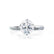 ANNORA - Round Natural Diamond 950 Platinum Twist Solitaire Ring Engagement Ring Lily Arkwright