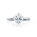 ANNORA - Round Lab Diamond 18k White Gold Twist Solitaire Ring Engagement Ring Lily Arkwright