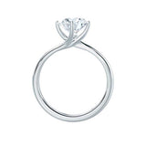 ANNORA - Round Lab Diamond 950 Platinum Twist Solitaire Ring Engagement Ring Lily Arkwright