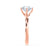 ANNORA - Round Moissanite 18k Rose Gold Twist Solitaire Ring Engagement Ring Lily Arkwright