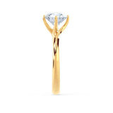 ANNORA - Round Natural Diamond 18k Yellow Gold Twist Solitaire Ring Engagement Ring Lily Arkwright