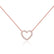 ARMELLE - Heart Lab Diamond Necklace 18k Rose Gold Pendant Lily Arkwright
