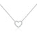 ARMELLE - Heart Lab Diamond Necklace 18k White Gold Pendant Lily Arkwright