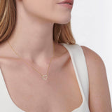 ARMELLE - Heart Lab Diamond Necklace 18k Yellow Gold Pendant Lily Arkwright