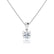 AURORA - Round Lab Diamond 18k White Gold Solitaire Pendant Pendant Lily Arkwright