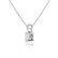 AURORA - Round Lab Diamond 950 Platinum Solitaire Pendant Pendant Lily Arkwright