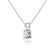 AURORA - Round Moissanite 18k White Gold Solitaire Pendant Pendant Lily Arkwright