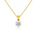 AURORA - Round Moissanite 18k Yellow Gold Solitaire Pendant Pendant Lily Arkwright