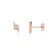 BLAISE - Lightning Bolt Petite Lab Diamond Earrings 18k Rose Gold Earrings Lily Arkwright