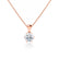 BRIGITTA - Round Cut Moissanite 6 Claw Drop Pendant 18k Rose Gold Pendant Lily Arkwright
