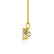 BRIGITTA - Round Lab Diamond 6 Claw Lotus Leaf Pendant 18k Yellow Gold Pendant Lily Arkwright