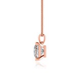 CALISTA - Princess Cut Moissanite 4 Claw Drop Pendant 18k Rose Gold Pendant Lily Arkwright