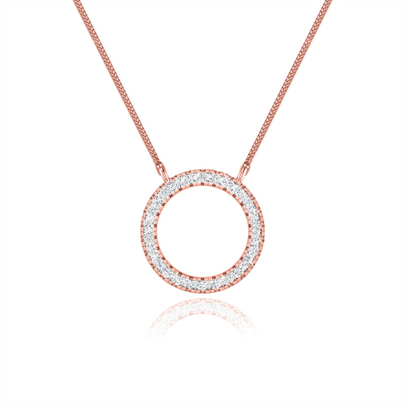 CHARLEY - Circle of Life Necklace 18k Rose Gold Pendant Lily Arkwright