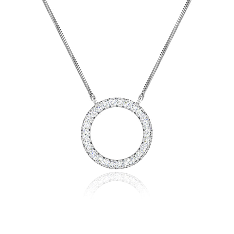 CHARLEY - Circle of Life Necklace 18k White Gold Pendant Lily Arkwright