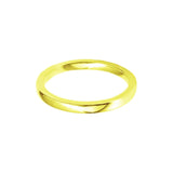 Plain Wedding Band Centre Cushion Profile 18k Yellow Gold Wedding Bands Lily Arkwright
