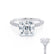 COCO - Asscher Moissanite & Diamond 18k White Gold Hidden Halo Triple Pavé Shoulder Set Engagement Ring Lily Arkwright