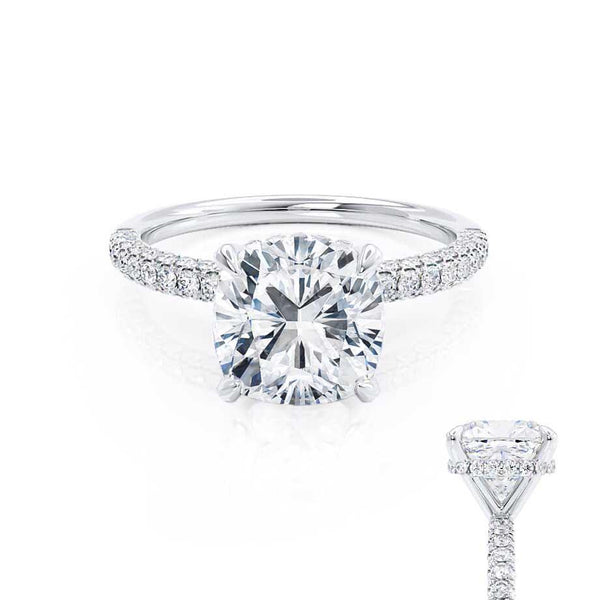 Cushion cut discount basket setting